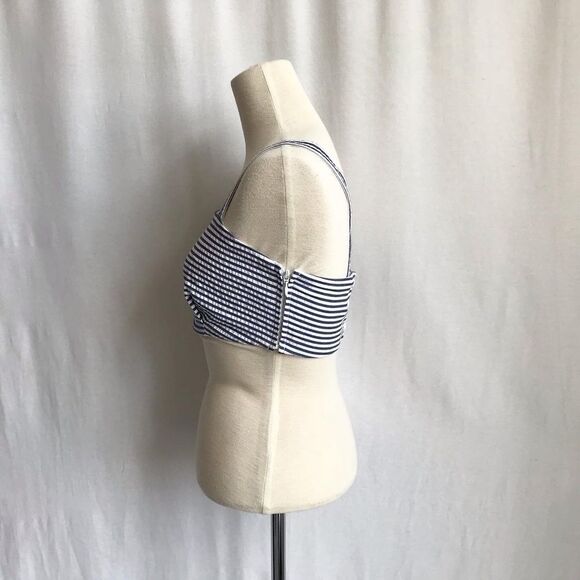 Club Monaco stripe seersucker crop top size 00 - Picture 5 of 11
